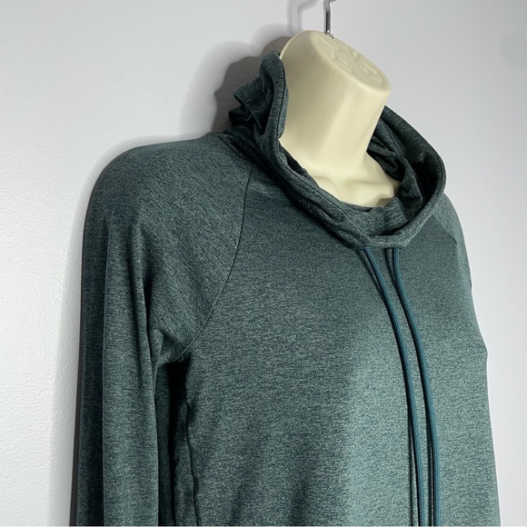 Athleta Uptempo Elevate Hoodie Sweatshirt Bali Green Oceanic Teal - Picture 7 of 10